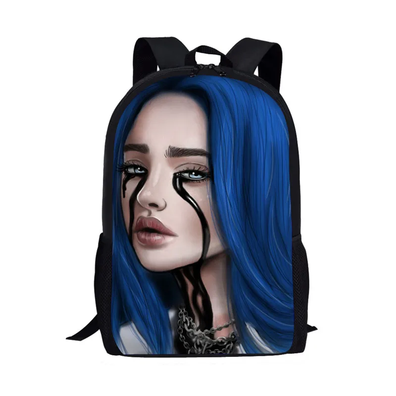 THIKIN 3D школьные сумки Billie Eilish рюкзаки для детей женские хип-хоп школьный рюкзак для подростков девочек рюкзак детские рюкзаки Mochila - Цвет: as picture