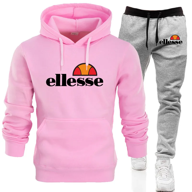

New Women sets Two-piece set hoodie+pants Fleece Autumn Winter Cotton Tracksuit men Printed Sweatshirt sets Women tracksuit