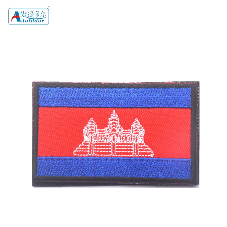 

Ao tu duo er Embroidered Velcro Flag Chapter Cambodia Flag Shoulder Emblem