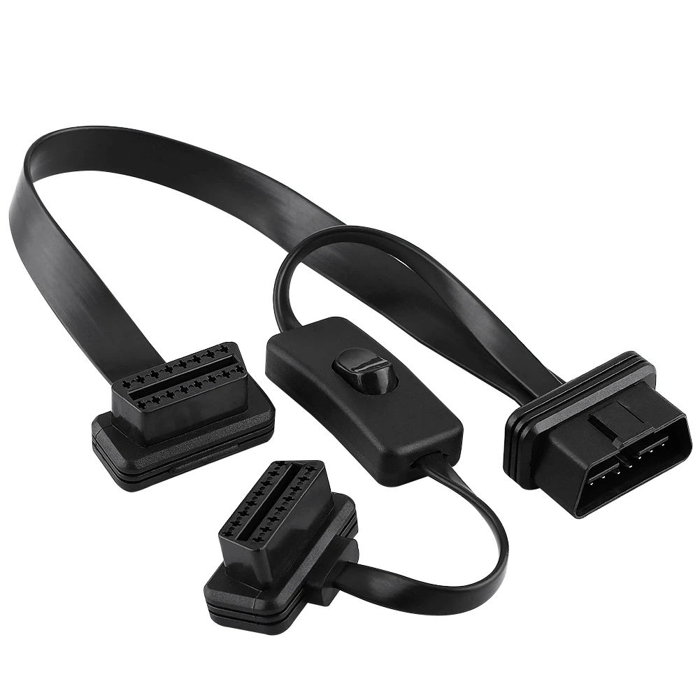 Кабель удлинитель OBD2 16 контактов штекер двойной разъем|Кабели адаптеры и