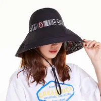 Hot Unisex Sun Hats Women Summer Double Side Bucket Hat Girl Pure Color Panama Fedoras Outdoor Fisherman Hat Visor Basin Cap 4