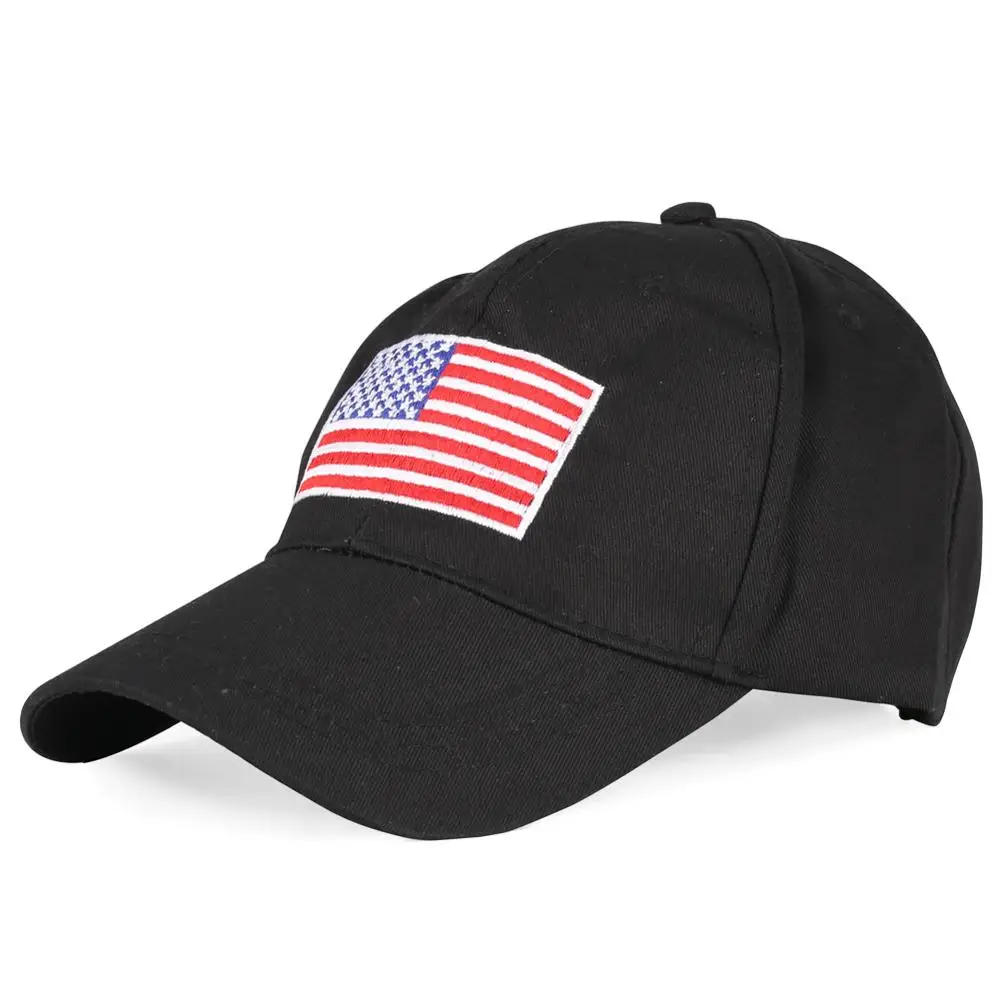 

USA Flags Baseball Cap Black Embroidery Bone Adjustable Casquettes Caps Curved Fashion Accessories Dad Hats Sun Visors Snapback