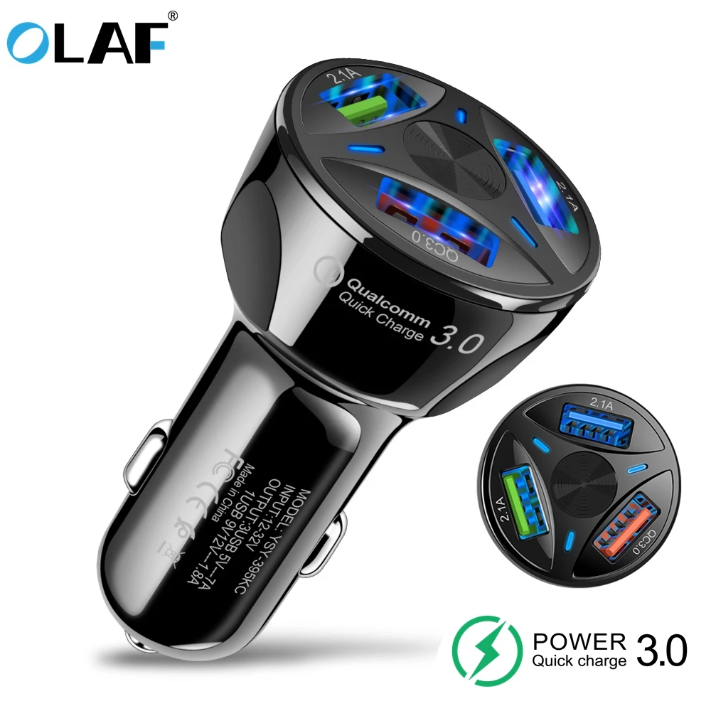 Автомобильное зарядное устройство Quick Charge 3 0 с USB портами для iPhone 7 X адаптер