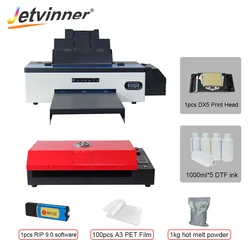 Jetvinner – imprimante de T shirt DTF A3 avec ensemble de four, tête d'impression DX5 pour Epson R2000 pour vêtements à capuche, Machine d'impression de T shirt A3 DTF 