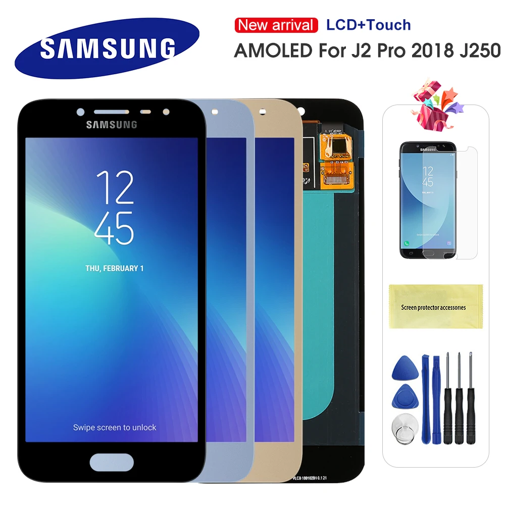 ЖК-дисплей Super AMOLED для Samsung Galaxy J2 Pro LCD 2018 J250 J250F J250DS с сенсорным экраном и