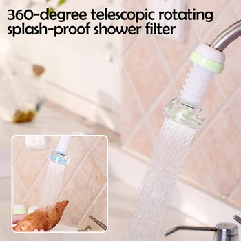 

1pc Splash-proof Filter Faucet 360 Degree Rotating Retractable Kitchen Tap Head 70/75/78mm
