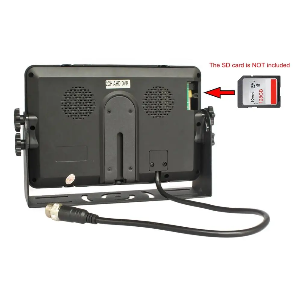 DIYKIT AHD " ips Двухсекционный экран дисплея заднего вида Автомобильный Монитор водонепроницаемый IR 960P AHD Автомобильная камера; sd-карта запись видео