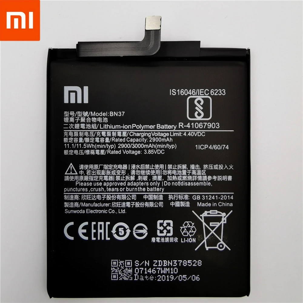 Xiao Mi Original Battery BN37 3000 mAh for Xiaomi Redmi 6 Redmi6 Redmi 6A High Quality Phone Replacement Batteries+Free Tools Xiao Mi Original Battery BN37 3000 mAh for Xiaomi Redmi 6 Redmi6 Redmi 6A High Quality Phone Replacement Batteries+Free Tools