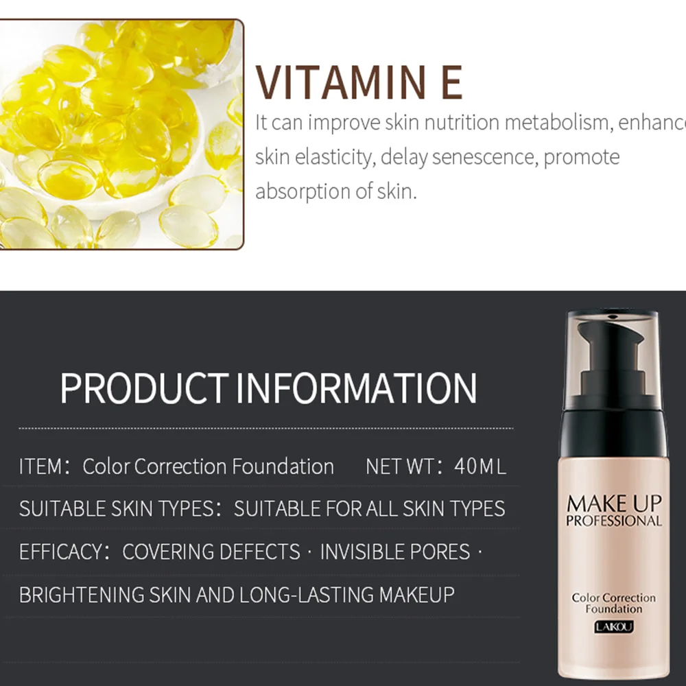 3 colors Professional Makeup Liquid Base Moisturizing BB Cream Oil-Control Concealer Waterproof Whitening Face Care Cosmetics