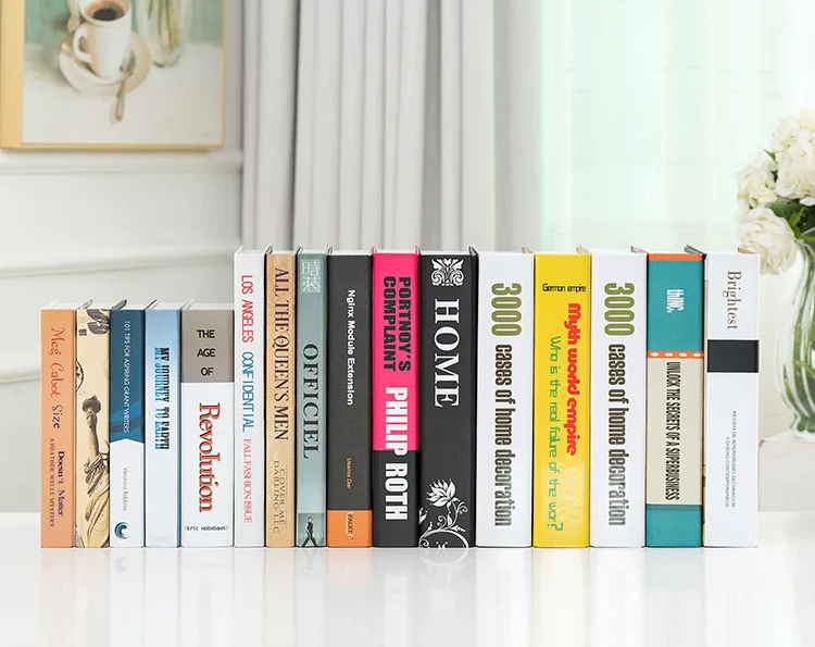 Поддельные книжные Имитационные книжные украшения, современный минималистичный декор, английские мягкие реквизиты, Книжная модель, прямые продажи