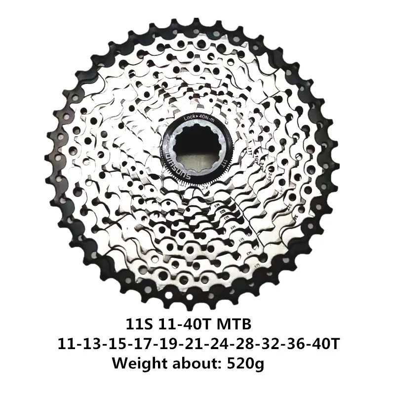 11S 11-40T SUNSHINE-SZ кассета маховик для горного велосипеда 8 S/9 S/10 S/11 S/12 S маховик с переменной скоростью 32 T/36 T/40 T/42 T/46 T/50 T/ 52T - Цвет: 11S 11-40T
