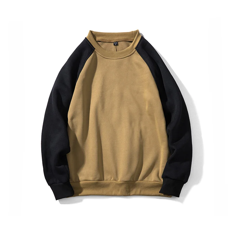 ASALI Patchwork Hoodies Men Thick Hooded Sweatshirts Long Sleeve Chandal Hombre Mens Casual Hip Hop High Streetwear Fleece Hoody - Цвет: Black Khaki WY40