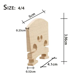 Premium Maple Wood Violin Bridge for All Sizes - Essential Musical Instrument Accessory (4-4 Violin Bridge)