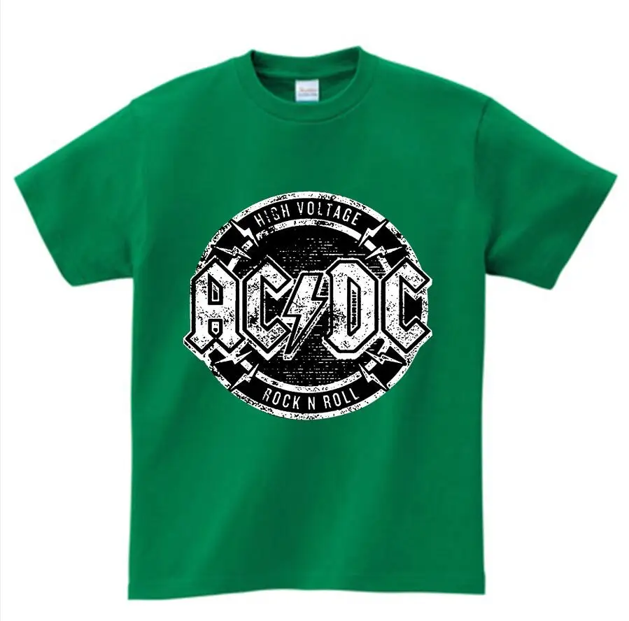 green childreT-shirt Детские футболки детская одежда для мальчиков футболка для маленьких девочек, одежда ac dc, крутая футболка для маленьких девочек Детская Хлопковая футболка, летний топ - Цвет: green childreT-shirt