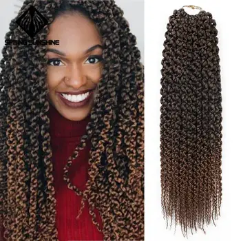 

3D Cubic Twist Crochet Braids Split Twists Senegalese Braid Synthetic Ombre Braiding Hair Extension 18inch for Black Afro Women