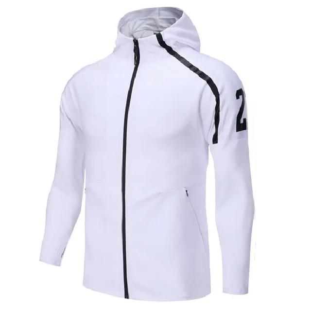 Jersey white Спортивный костюм зимний мужской, Футбол Толстовка для занятий бегом куртки длинный рукав спортивный костюм Мужская тренировка футбола Джерси костюм Футбольная форма - Цвет: Jersey white