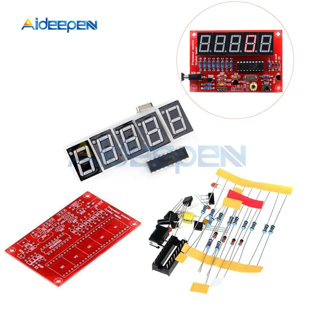 

DIY Kits RF Crystal Oscillator Frequency Counter Meter 1Hz-50MHz Programmable Digital LED Crystal Tester Meter 5V Power Supply