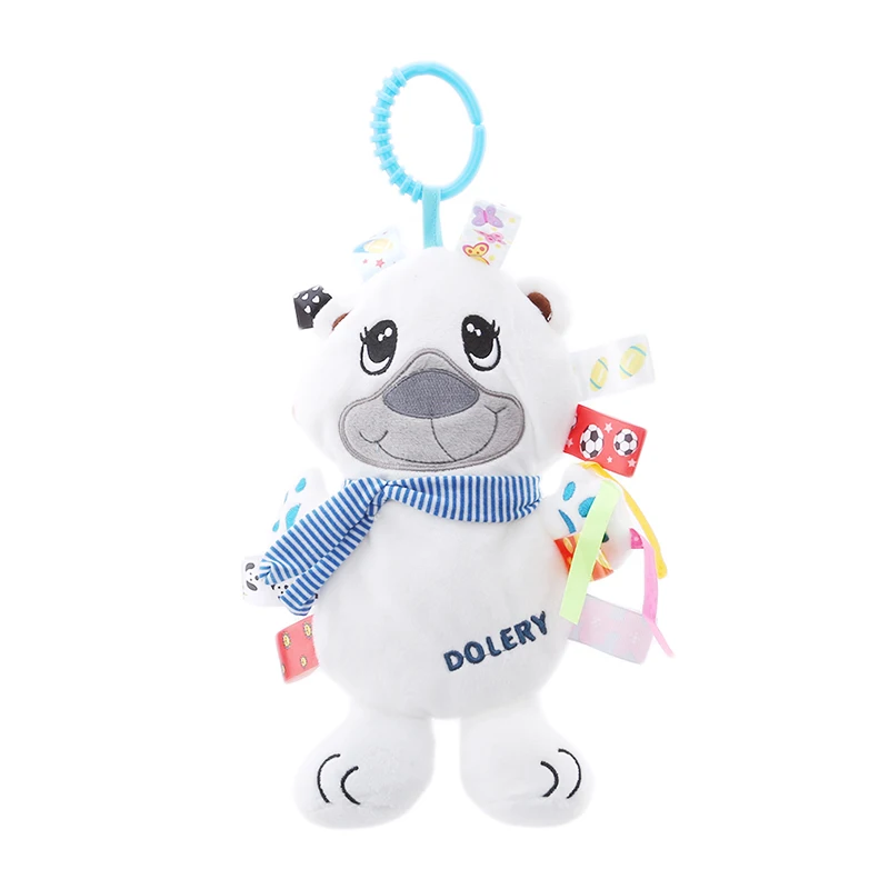 White bear Погремушки для новорожденных, детская кроватка, детская коляска, автомобильная подвесная игрушка, мягкая подвесная погремушка в виде животного, детские развивающие игрушки, детский подарок - Цвет: White bear