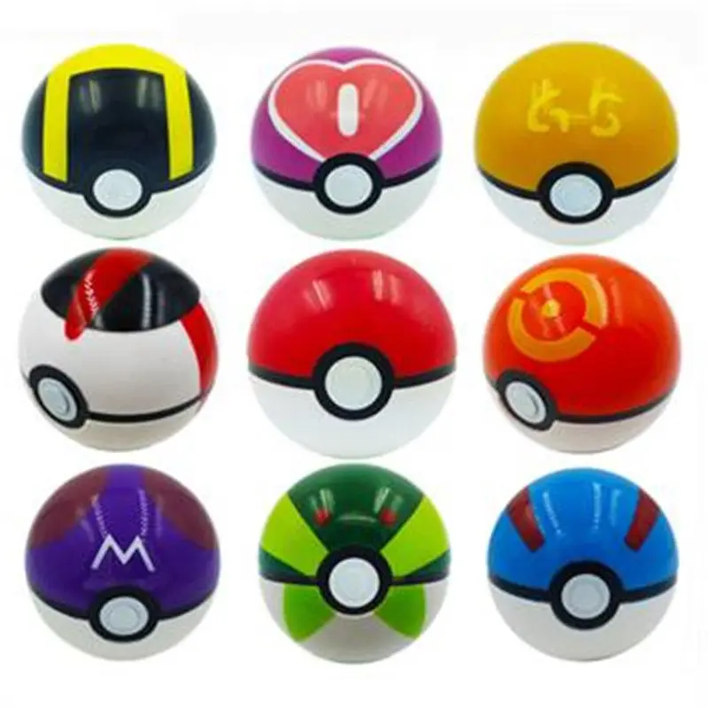 

Poke mon Go Pokeballs Action Figures Pop-up Elf Fighting Ball Kids Toys + 1 free Random Toy Action Figure
