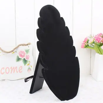 

Flame Plate Necklace Display Jewelry Stand Portable Jewelry Ring Carrying Necklace Long Chain Holder Organizer Packaging Rack