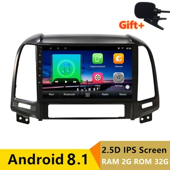 

9" 2+32G 2.5D IPS Android 8.1 Car DVD Multimedia Player GPS for Hyundai Santa Fe 2006 07 08 09 10-2013 audio radio navigation