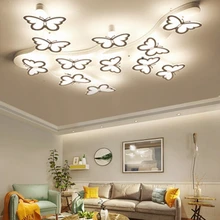 Бабочка сливы ветви дерева творческая личность светодиодный потолочный светильник современный мульти-голова гостиная спальня столовая кабинет dimma