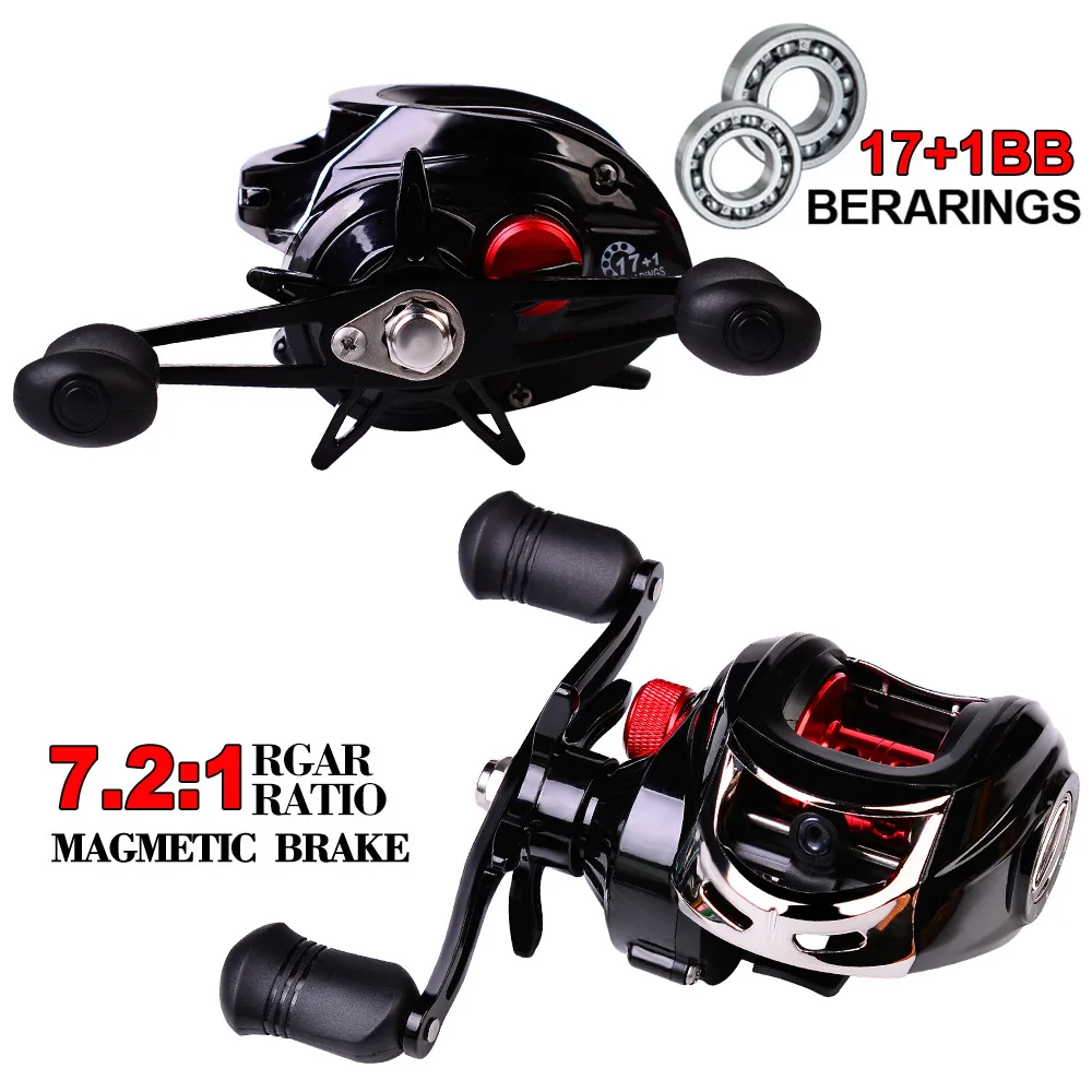 Baitcasting Reel 7.2:1 High Speed Fishing Reel 10KG Max Drag Reels 18+1 BB  Ultra Light Magnetic Braking Bait Casting Reel - AliExpress