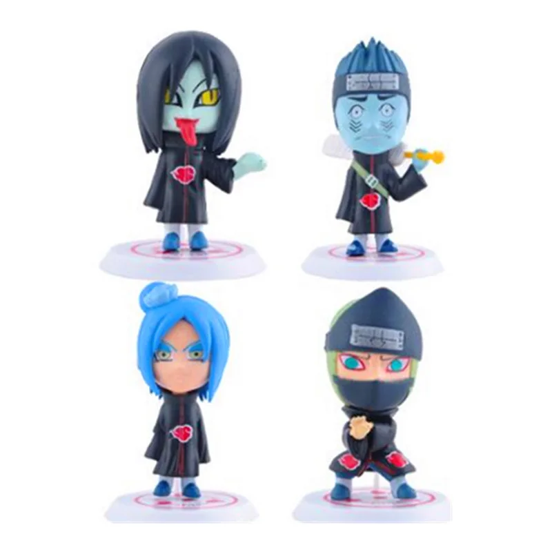 Japanese Anime Naruto Akatsuki Action Figure Toys 11Pcs/Set Naruto Konan Pain Uchiha Itachi Orochimaru Model Doll Kids Gifts action figure cartoon toys