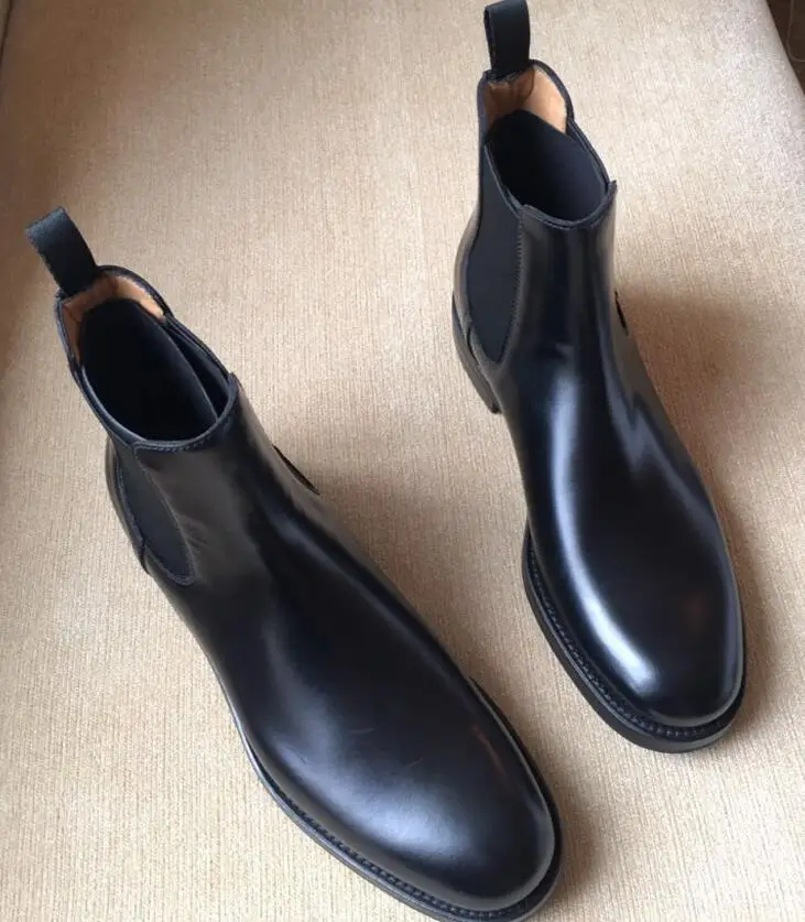 black autumn boots Ботинки martin из микрофибры в британском стиле; женские зимние ботильоны на плоской подошве с эластичной лентой; женская обувь с коротким плюшем; bottes - Цвет: black autumn boots