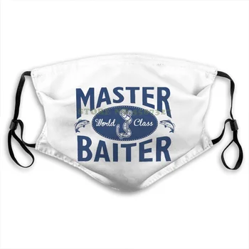

Face Mask Master Baiter Funny Fisher Pun Offensive Fisherman Saying Rude Slogan Novelty Humor Dirty Graphic Retro Diy Masks
