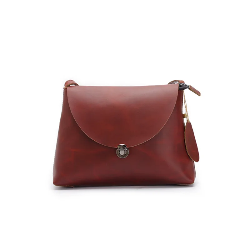 

shoulder bag women crazy horse leather flap cowhide crossbody bag hard vintage fashion high quality cover