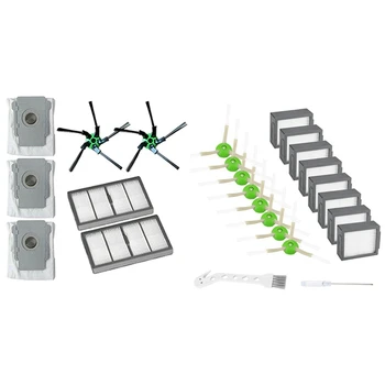 

1 Set Filters Edge-ing Brushes Replacement Parts & 1 Set Filter+Side Brush+Dust Bag Set for Irobot Roomba S9