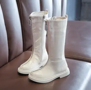 

New Winter Snow Boots Girls Children High Boots Princess Student Genuine Leather Boots Baby Toddler Shoes Kids Performance Shoes