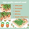 Children Pulling Carrot Language Learning Toys Montessori Game Wooden Box Farm Harvest Radishes Alphabet Early Educational Toys 5