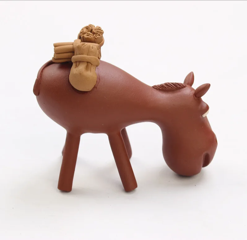 Manufacturers Direct Selling Clay Tea Ornaments Boutique Handmade Can Raise Tea Sets Tea Set Cool Animal Donkey Special Offer