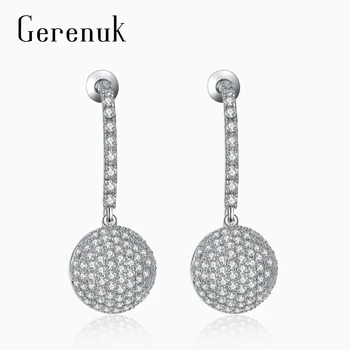 

Gerenuk CZ Crystal Hollow Cage Ball Charm Drop earrings for women Jewelry Pave Setting Pendientes Accessories Mujer GUE0249