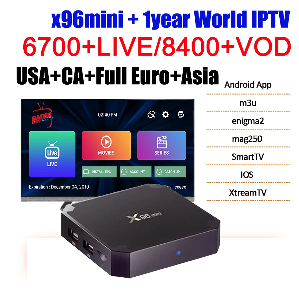 X96mini Android tv Box IP tv подписка Франция Италия арабский Бельгия Испания Швеция Скандинавская Португалия Канада США Smart IP tv x96 mini