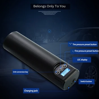 

Portable Wireless Tire Inflator Digital Compressor Car Rim Pump Rechargeable Car Inflation Pump
