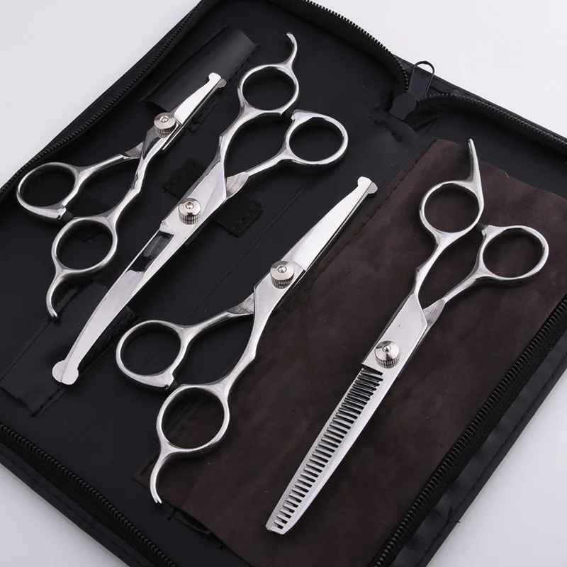 

4PCS 6.5" Pet Grooming Scissors Haircut Set safe round head Scissors Professional Pet Grooming Hairdressing Shear Scissors Set