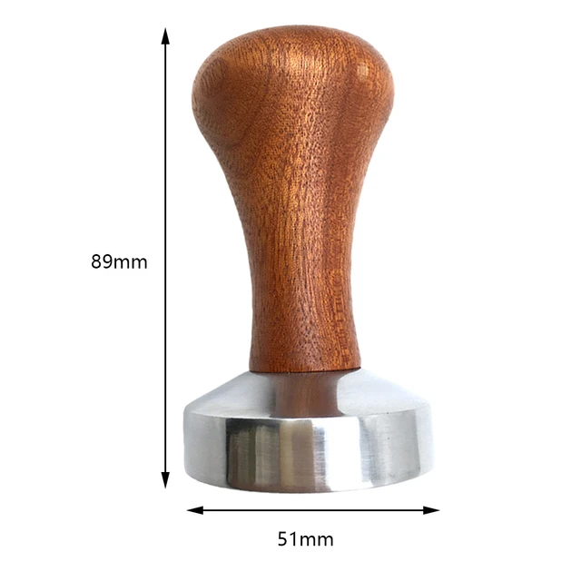 Coffee Tamper Powder Hammer Pressing Wooden Handle Coffee Distributor for Coffee and Espresso Mat Powder Hammer Tampers Machine 6