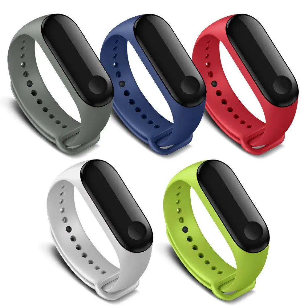 100 шт./упак. силиконовый браслет для Mi Band 4 ремень Mi 4 с цветным смарт-экраном браслет Mi 4 аксессуары ремешок