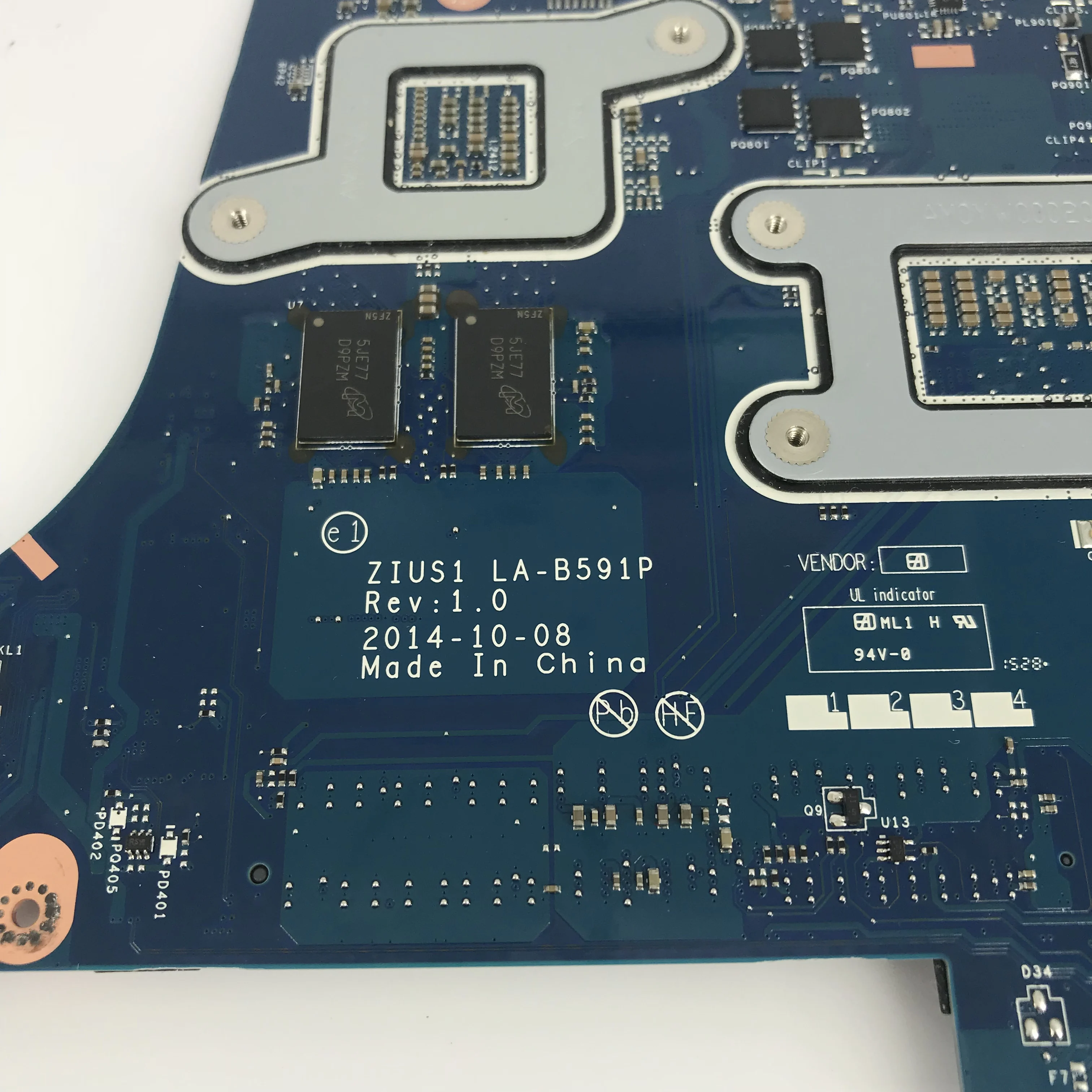  Laptop motherboard For Lenovo YOGA S5 15 Core I5-5200U Mainboard ZIUS1 LA-B591P 00JT358