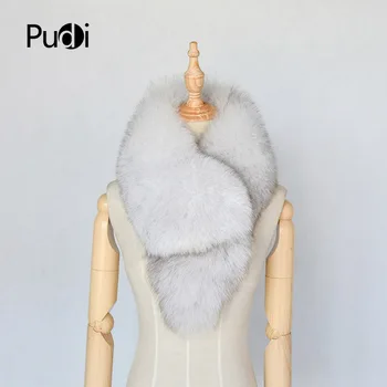 

SF817 Pudi real fox fur scarf wraps 2020 winter brand new women lady natural fox fur scarves shawls black natural grey