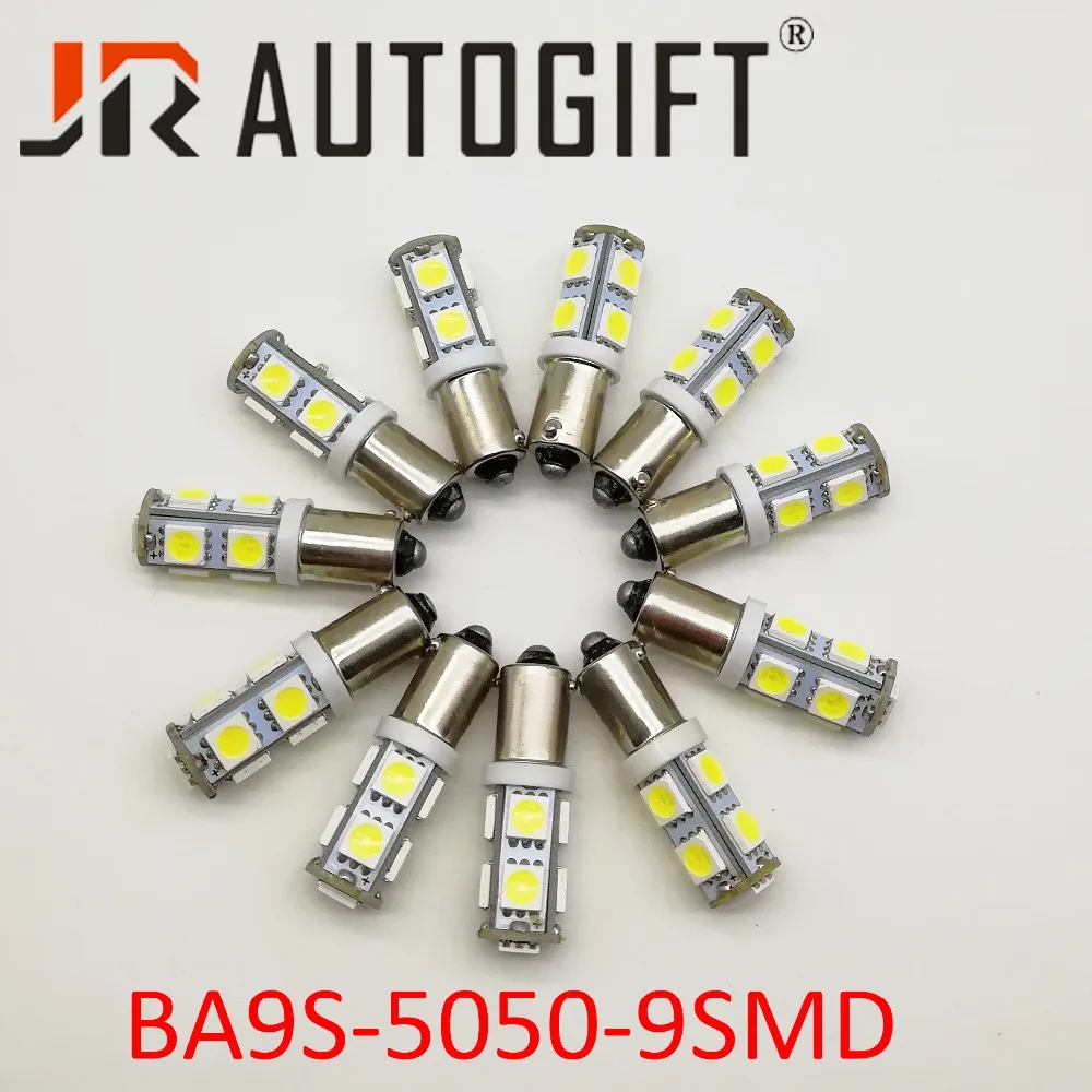 Авто-Стайлинг 200 шт./лот авто светодиодный лампы ba9s 9SMD 5050 T4W 9 светодиодный белый 12 V/24 V внешний светильник s обратный светильник хвост светильник