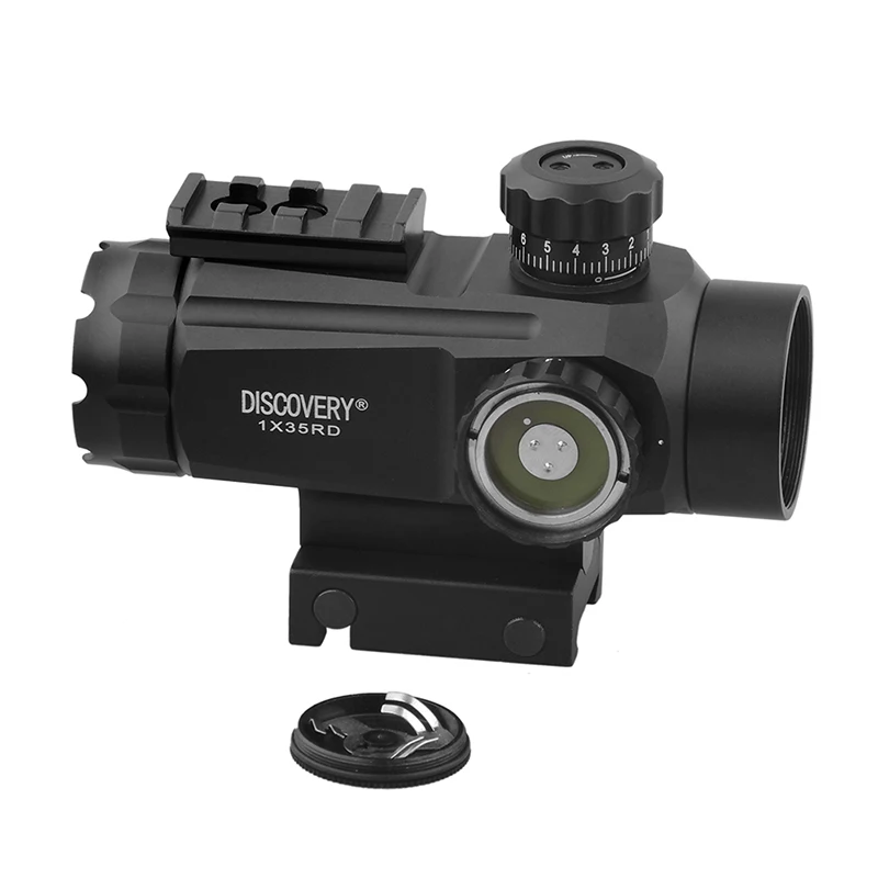 Обнаружение 1X35 red dot Тактический оптический прицел Охотничья винтовка 11 уровень яркость контроль Пикатинни 20 мм рельс подходит для страйкбола