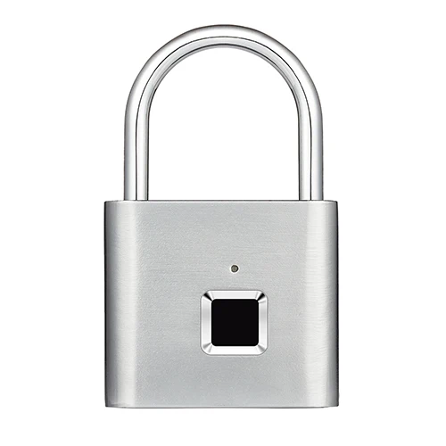 Серебристый USB Перезаряжаемый умный безключевой электронный замок с отпечатком пальца домашний Противоугонный замок безопасности дверь Багаж Замок для чемодана - Цвет: Серебристый
