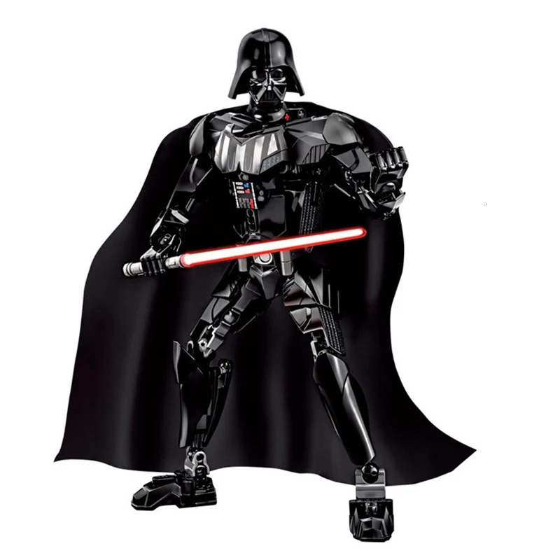 Darth Vader Фигурка Звездных Войн Луки Лея Дарт Вейдер Дарт Молл СИТТ мальгус Хан Solo Jawas Ewok йода Рей строительные блоки игрушки для детей - Цвет: Darth Vader