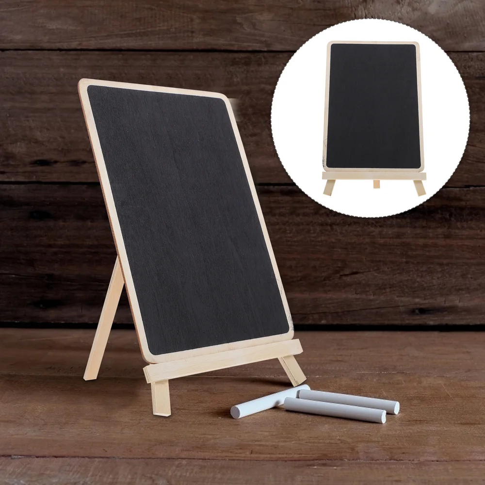 Chalkboard Mini Board Tabletop Signs Blackboard Menu Stand Sign Message Place Support Wooden Food Decor Party Wedding Desktop ring bearer takes tips funny wedding sign decals vinyl wedding reception party decor welcome sign blackboard stickers hy2220