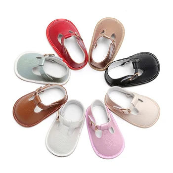 

New Baby Boys Summer Soft Sole Leather Sandals Prewalker Shoes Solid PU Breathable Boys Infant Anti Slip Crib Shoes Beach Shoes