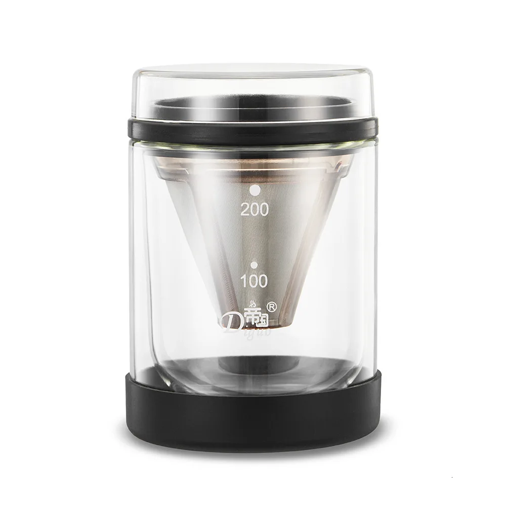 Портативный Открытый Путешествия Minipresso кофейная капсула Nespresso фильтр капельного двойными стенками набор стеклянных бокалов кафе чай чайник для напитков горшок